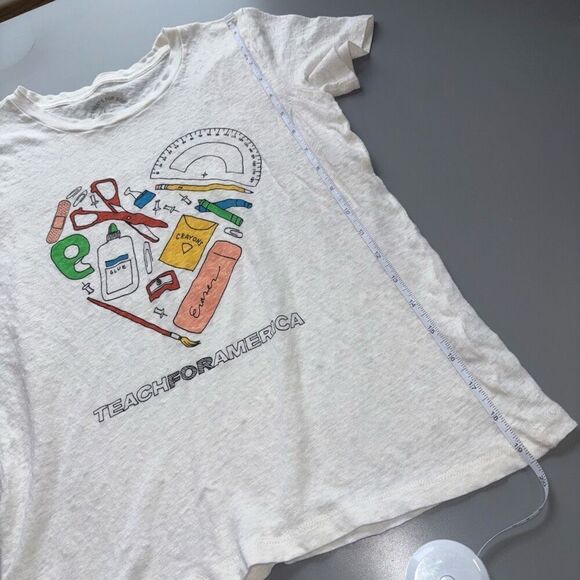 J. Crew teach for America 100% linen tee T-shirt XS - Picture 7 of 11